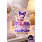 Yenilig 5 Adet Karakterli Işıklı Müzikli Orta Boy Kar Küresi – Cam Fanus Polyester Gövde, Müzikli Işıklı Dekoratif Snow Globe, Masa Üstü Biblo