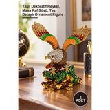 Yenilig 5 Adet Kartal Figürü – Taşlı Dekoratif Heykel, Masa Raf Süsü, Taş Detaylı Ornament Figure