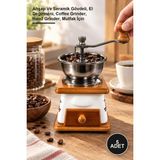 Yenilig 5 Adet Manuel Kahve Değirmeni – Ahşap ve Seramik Gövdeli, El Değirmeni, Coffee Grinder, Hand Grinder, Mutfak Için