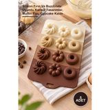 Yenilig 5 Adet Mini Muffin Kek Kalıbı – Silikon Fırın ve Buzdolabı Uyumlu Karışık Tasarımlar, Muffin Pan, Cupcake Kalıbı