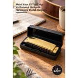 Yenilig 5 Adet Mızıka – Metal Yapı, El Tipi Çalgı ve Konsept Hediyelik, Harmonica Dudak Çalgısı