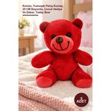 Yenilig 5 Adet Peluş Oyuncak Ayıcık – Kırmızı, Yumuşak Peluş Kumaş, 25 cm Boyunda, Çocuk Hediye ve Dekor, Teddy Bear