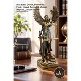 Yenilig 5 Adet Polyester Kanatlı Adalet Biblosu – Masaüstü Dekor, Polyester Figür, Hukuk Sembolü, Adalet Heykeli, Justice Statue
