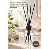 Yenilig 5 Adet Snow Blossoms Oda Kokusu – 4 Çubuklu Bambu Reed Diffuser, 110 ml Cam Şişe, Bergamot Yasemin Amber