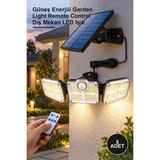 Yenilig 5 Adet Solar Panelli Uzaktan Kumandalı 122 LED Bahçe Aydınlatması – Güneş Enerjili Garden Light Remote Control Dış Mekan LED Işık
