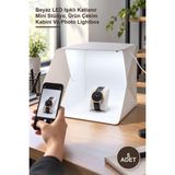 Yenilig 5 Adet Ürün Fotoğraf Çekim Çadırı – Beyaz LED Işıklı Katlanır Mini Stüdyo, Ürün Çekim Kabini ve Photo Lightbox