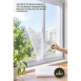 Yenilig 5 Adet Yapışkanlı Tek Kanat Sineklik – 125 cm x 75 cm Ince Dokulu Tül, Kendinden Yapışkanlı Bant, Pencere ve Kapı Için Fly Screen - 125 x 75 cm