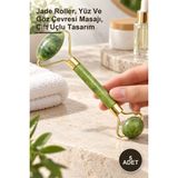 Yenilig 5 Adet Yeşim Taşı Yüz Masaj Aleti – Jade Roller, Yüz ve Göz Çevresi Masajı, Çift Uçlu Tasarım