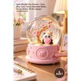 Yenilig 6 Adet Işıklı Müzikli Kar Küresi – Orta Boy Cam Fanus Dekoratif Biblo, Snow Globe, Pil Ile Çalışan