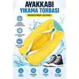 Yenilig Ayakkabı Yıkama Torbası Mikrofiber Astarlı Fermuarlı Çamaşır Makinesi İçin Koruyucu Yıkama Filesi