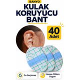 Yenilig Banyo Kulak Koruyucu Bant 40 Adet Su Geçirmez Kulak Bandı Duş Için Şeffaf Kulak Koruyucu Şeffaf