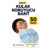Yenilig Banyo Kulak Koruyucu Bant 50 Adet Su Geçirmez Şeffaf Kulak Bandı Duş İçin Hassas Ciltlere Uygun