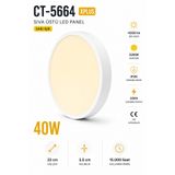 Yenilig CT-5664 XPlus Sıva Üstü LED Panel 40W Sarı Işık 3200K Yuvarlak LED Tavan Armatürü