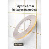 Yenilig Fayans Arası Izolasyon Bantı Gold 0,5 cm | Su Geçirmez Derz Bandı | Dekoratif Şerit Bant | Gold