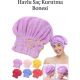 Yenilig Havlu Saç Kurutma Bonesi – Pratik, Emici ve Rahat Kullanım Çok Renkli