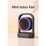 Yenilig Mini Isıtıcı Fan Taşınabilir Sessiz Hızlı Isıtma 500W – Kompakt Masaüstü Isıtıcı, Siyah Fanlı Isıtıcı Siyah
