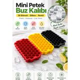 Yenilig Mini Petek Buz Kalıbı 38 Bölmeli – Esnek Silikon Renkli Buzluk Kalıbı