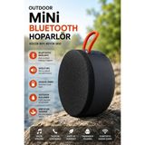 Yenilig Outdoor Mini Bluetooth Hoparlör Kablosuz Taşınabilir Speaker Siyah Güçlü Bass USB Şarjlı Kompakt Mini Hoparlör
