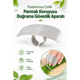 Yenilig Paslanmaz Çelik Parmak Koruyucu Doğrama Güvenlik Aparatı – Sebze, Meyve, Soğan ve Yeşillik Doğrama Için Mutfak Parmak Koruma Aparatı Çok Renkli