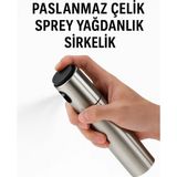 Yenilig Paslanmaz Çelik Sprey Yağdanlık Sirkelik 100 ml – 17,5 cm Yükseklik, 4 cm Çap Çok Renkli