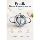 Yenilig Pratik Hamur Kapatma Aparatı 7.5 cm – Paslanmaz Çelik Mantı, Çiğ Börek, Poğaça, Dumpling, Ravioli ve Gyoza Kapatma Kalıbı