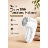 Yenilig Şarjlı Tüy ve Tiftik Temizleme Makinesi Extra Bıçaklı Beyaz – Kazak, Koltuk, Kumaş ve Kıyafetler Için Taşınabilir Tiftik Toplama Cihazı