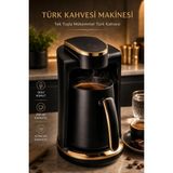 Yenilig Sesli Komutlu Türk Kahve Makinesi 250 ml – 4 Fincan Kapasiteli, Tek Tuşla Pişirme Özellikli Siyah Kahve Makinesi Siyah