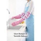 Yenilig Uzun Bulaşık ve Temizlik Eldiveni Su Geçirmez Kollu Mutfak Eldiveni | Bulaşık Yıkama Eldiveni