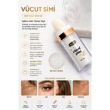 Yenilig Vücut Simi Beyaz Renk Işıltılı Sim Tozu Parlak Görünüm Veren Glitter Body Shimmer Yüz Vücut Saç Dekolte Simli Makyaj