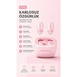 Yenilig XT62 Bluetooth Kulaklık Kulak Içi Kablosuz Tws Kulaklık | Bluetooth 5.3 | Hd Mikrofon | Dokunmatik Kontrol | Type-C Şarj | Android & Ios Uyumlu - Pembe