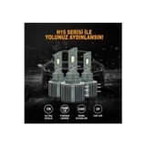 Yenilzd H15 Led Xenon Şimşek Etkili Far Ampulü Csp Çip 15000Lümen Zenon Vrpro