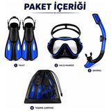 Yenilzd Maske Şnorkel Palet Full Dalış Seti (L-Xl) Beden Ayarlanabilir Profesyonel Deniz Seti Taşıma Çantalı