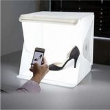 Yenilzd Mini Stüdyo 40 x 40 cm LED Işıklı Ürün Fotoğraf Çekim Çadırı Pratik Katlanabilir - 40X40