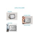 Yenilzd Pilli Mini Saat Alarm Saat Nem Göstergesi Sıcaklık Ölçer Mıknatıslı Lcd Dijital Ekran 9X7 Cm