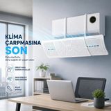 Yenilzd Yeni Lzd Ayarlanabilir 56-95 cm Klima Yönlendirici Aparat Klima Rüzgar Önleyici Deflektör Duvar Tipi Klima Hava Yönlendirme Aparatı