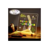 Yenimiyeni Led Işıklı Yazı Çizim Tahtası 20 x 20 cm 7 Kalem ve Stant Hediyeli Neon Işıklı Eğitici Not Tahtası