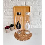 Yeninesilevim 2 Adet 1000 ml (1 Litre) Hacimli Cam Su Şişesi Matarası