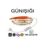 yeninesilledci ömür elektroled 220V Şerit LED YÜKSEK IŞIK FİŞLİ VE ANAHTARLI GÜNIŞIĞI 5 METRE((ADAPTÖR TRAFO YOK TAK ÇALIŞTIR))