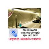 yeninesilledci ömür elektroled DOKUNMATİK AÇ-KAPA VE DİMMER ÖZELLİKLİ (GÜNIŞIĞI 5 METRE)) 12 VOLT TAK ÇALIŞTIR LED SETİ