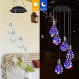 YeniTech Güneş Enerjili LED Rüzgar Ampul 7 Renk Değişimli Bahçe Aydınlatma Otomatik Yanan Dekoratif Rüzgar Çanı Iç Dış Mekan Balkon Veranda Süs Işığı Dilek Şişesi Tasarım