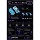 Yenomi Kişiye Özel USB / Kablo Etiketi (1-5 Harf) - 1-5 harf