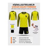 yenteks İsim Yazılır Kaleci Çocuk Futbol Forması Neon Yeşil Uzun Kol Çorap Hediyeli