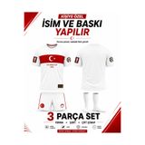 yenteks Türkiye 2026 Fıfa Cub Özel İsim Baskı Yapılır Beyaz Çocuk Forması Çorap Hediyeli