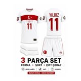 yenteks Türkiye FIFA CUB 2026 Kenan Yıldız Beyaz Çocuk Forması Çorap Hediyeli