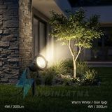 YEO AYDINLATMA 4W Gün Işığı LED Bahçe Çim Saplama Spot Armatür - 220V Dış Mekan Ağaç ve Peyzaj Aydınlatma