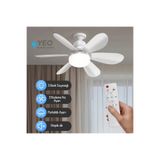 YEO AYDINLATMA LED Işık ve Fan Sessiz 3 Renk Modu ve 3 Hız Modu Kumandalı Tavan Vantilatörü
