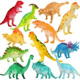 Yeonha Toys Dinozor Figürü, 7 İnç Jumbo Dinozor Oyuncak Oyun Seti (12'li Paket), Güvenli Malzeme Çeşitli Gerçekçi Dino, Vinil Plastik Dino Seti Parti Çocuklar Erkek Çocuk Bebek Eğitici Oyuncaklar