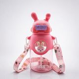 Yepyenitrend Öğrenci Matarası Tavşan Figürlü Sızdırmaz Çocuk Öğrenci Suluk - Okul Matarası - Pembe - Açık Pembe