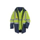 Yerli 5+1 Reflektörlü Kışlık Mont Parka İçi Çıkmalı Yerli Kaban İşçi Montu Mühendis Montu