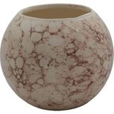 Yerli Akvaryum Seramik Saksı 15x17 cm - Estetik Bitki ve Çiçek Saksısı - Kahverengi